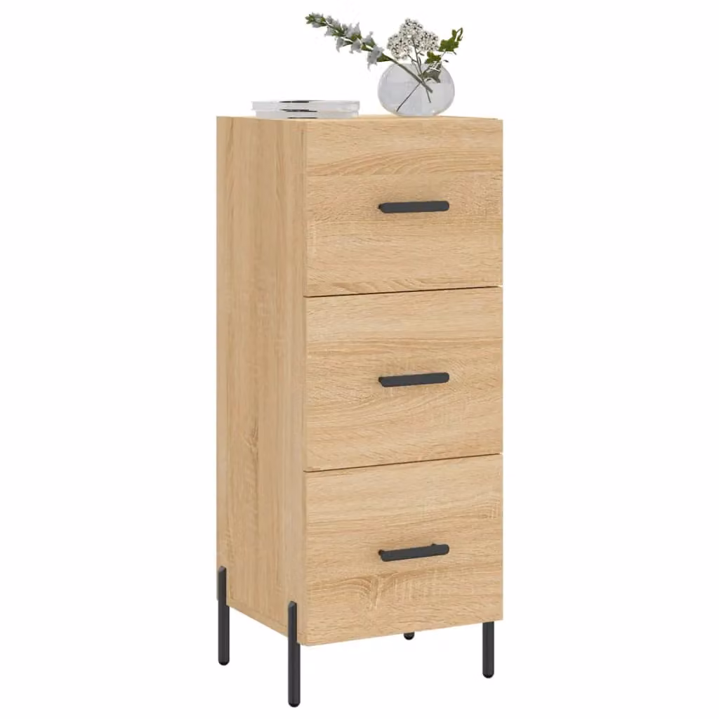 Berkfield Home Sonoma Oak Sideboard in Brown, W/D/H: 34.5 x 34 x 90 cm – 2