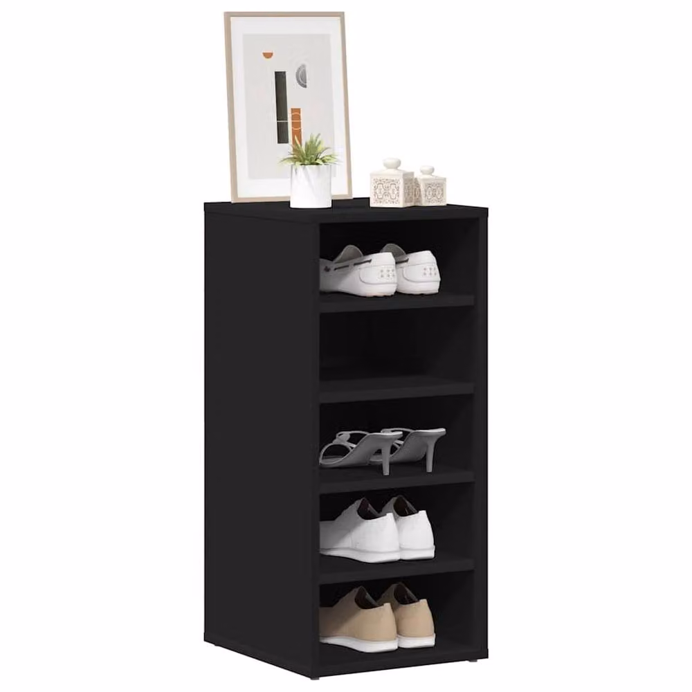 Berkfield Home Set of 2 Black Classic Shoe Cabinets, W/D/H: 31.5 x 35 x 70 cm – 3