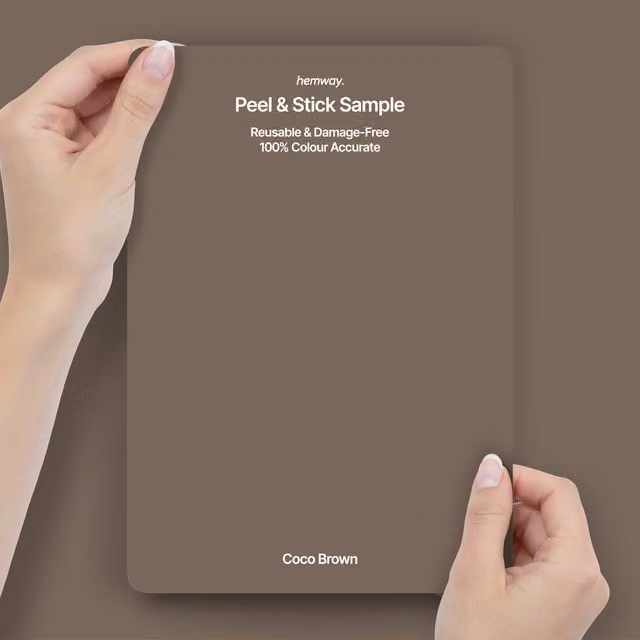 Hemway Interior Paint Sample Peel and Stick Swatch in Coco Brown