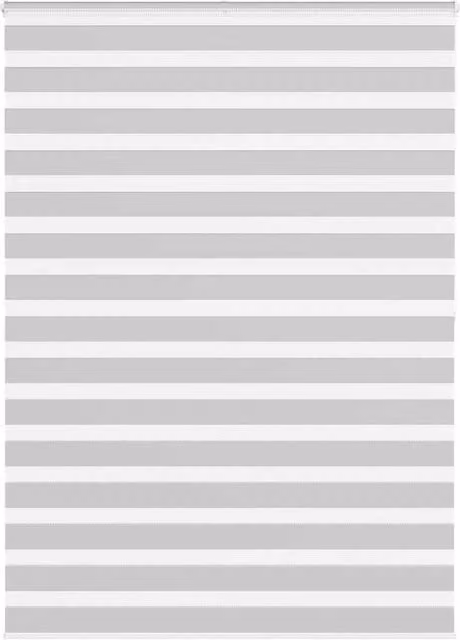 Berkfield Home Zebra Day and Night Blind in Grey Polyester, W: 155 cm, H: 200 cm