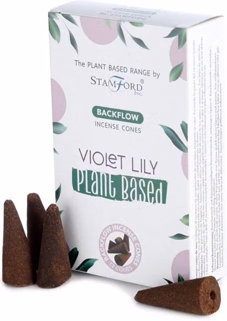 Ancient Wisdom Violet Lilly Plant Based Incense Cones, Multicoloured
