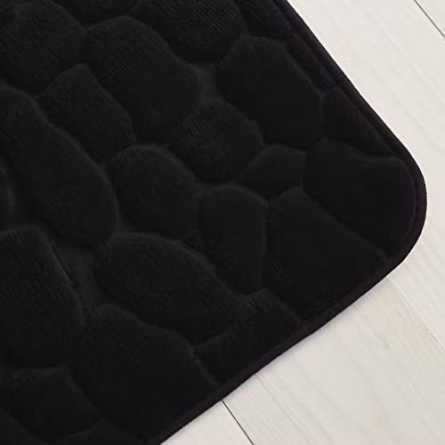 Gaveno Cavailia 2 Piece Pebble Memory Foam Bath Set in Black, W/D: 80 x 50 cm – 4