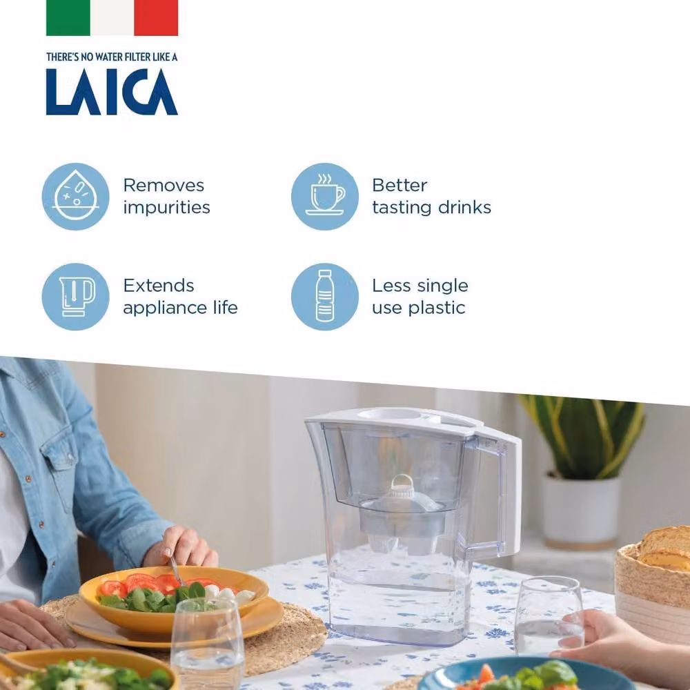 LAICA Bi-flux Water Filter Cartridges 4 Pack in White – 3