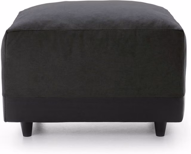 Abakus Direct Dylan Collection Cube Footstool in Black Synthetic Leather