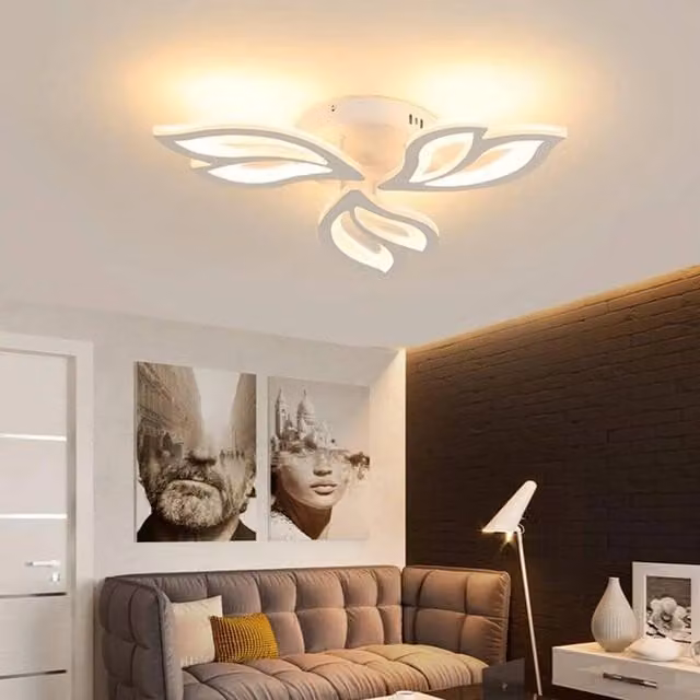 Nordara White Modern LED Ceiling Light with Remote Control and Dimmable Function – 1