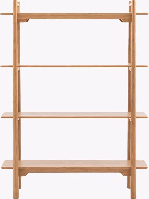 Perch & Parrow Rebecca Scandinavian Oak Display Unit in Brown