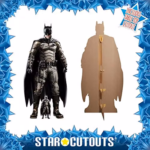 Star Cutouts SC4431 The Batman Robert Pattinson Dark Grey and Black Cardboard Cutout – 3