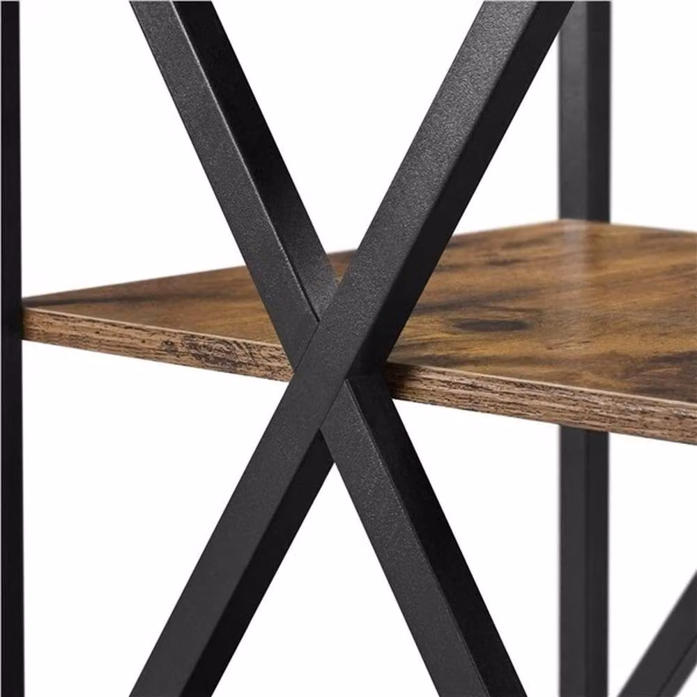 EONLION Industrial 3-Tier Bedside Table in Brown, W/D/H: 39.5 x 30.0 x 62.0 cm – 5