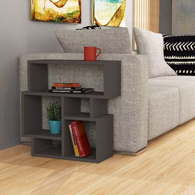 Decortie Karma Modern Side Table in Anthracite Grey