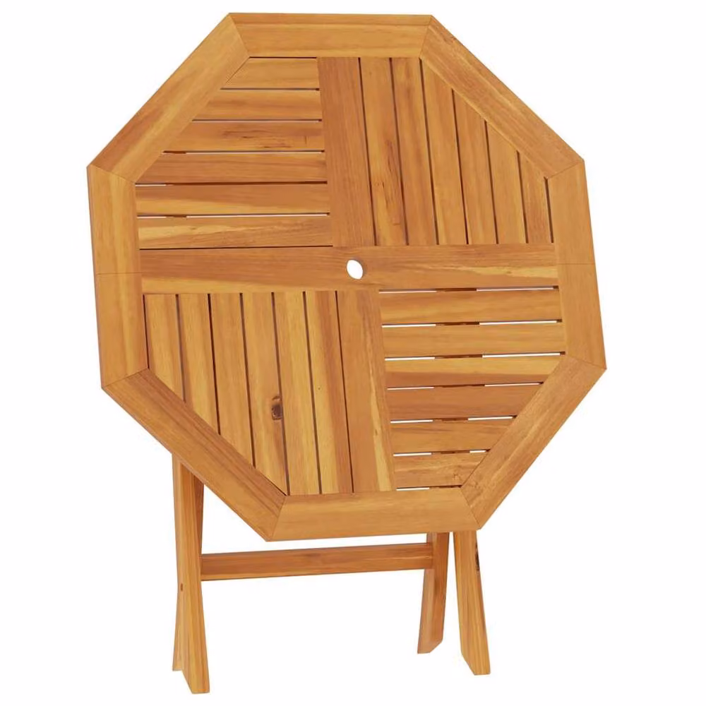 Berkfield Home Beautiful Folding Garden Table in Brown Solid Teak Wood, W/D/H: 85 x 85 x 76 cm – 3