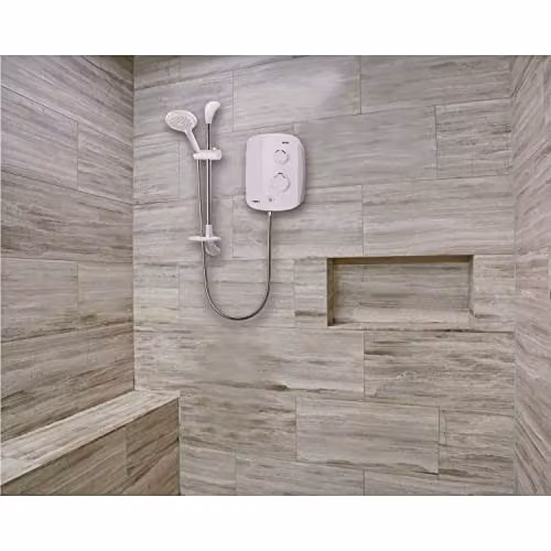 Triton AS2000SR Silent Running Thermostatic Power Shower in White and Chrome – 2