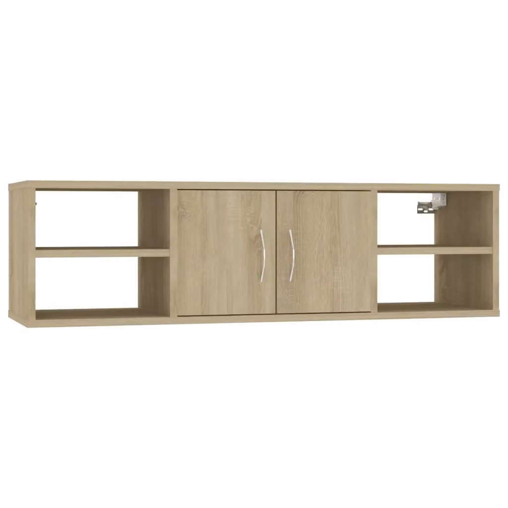 Berkfield Home Wall Mounted Sonoma Oak Shelf in Brown, W/D/H: 102 x 30 x 29 cm – 2