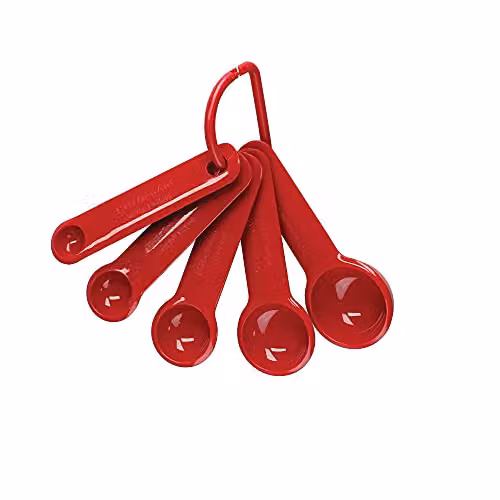 KitchenAid Nesting Measuring Spoon Set with Printed Scale, Red – 1