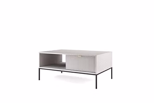 Abakus Direct Nova Collection Coffee Table in Grey and Gold, W: 104 cm, D: 46 cm, H: 68 cm – 1