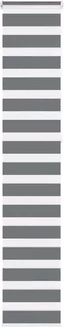 Berkfield Home Grey Polyester Zebra Day and Night Blind, W: 50 cm, H: 230 cm – 1