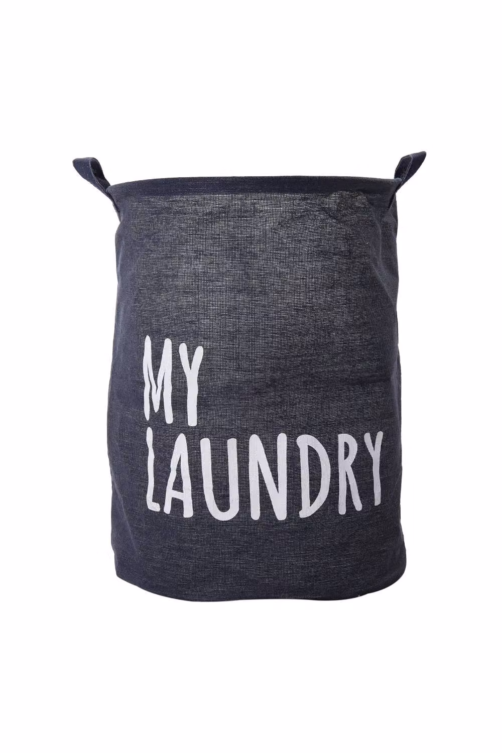 Livingandhome Cotton Laundry Hamper with Drawstring and Handles in Blue – 2