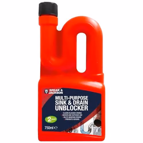 Spear & Jackson Multi-Purpose Sink & Drain Unblocker, 0.75 l