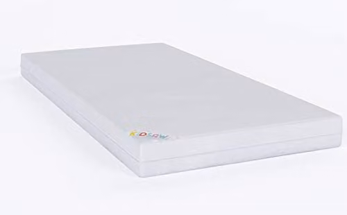 KUDL HOME Kidsaw Junior Toddler Fibre Safety Mattress, White, W/D/H: 140 x 70 x 10 cm