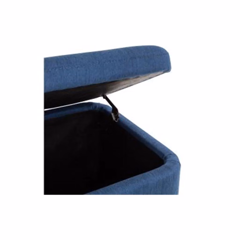 Ashfield Stilted Premium Ocean Blue Fabric Blanket Box in Dark Blue – 4