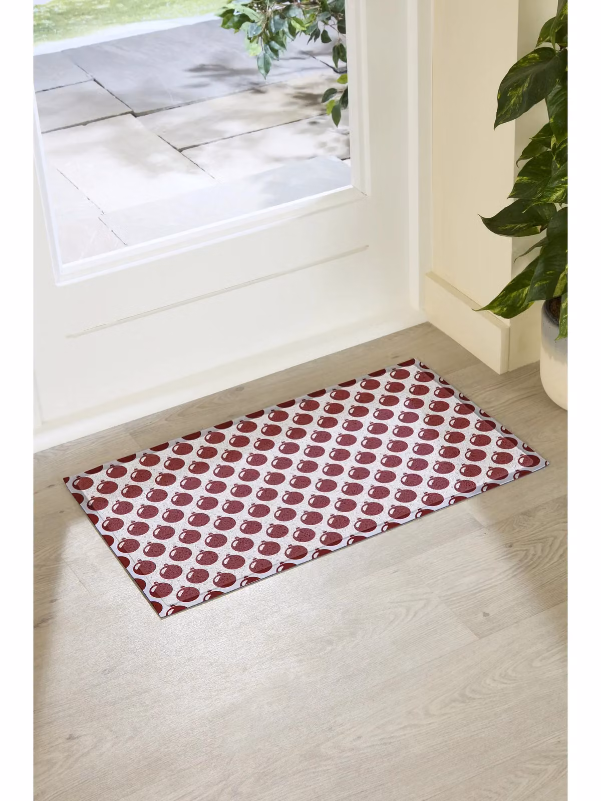 Artsy Mats Red Bauble Pattern Christmas Doormat, W/D/H: 70 x 40 cm – 2