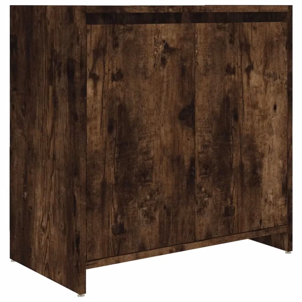 Berkfield Home Smoked Oak Bathroom Cabinet in Brown, W/D/H: 60 x 33 x 61 cm – 1