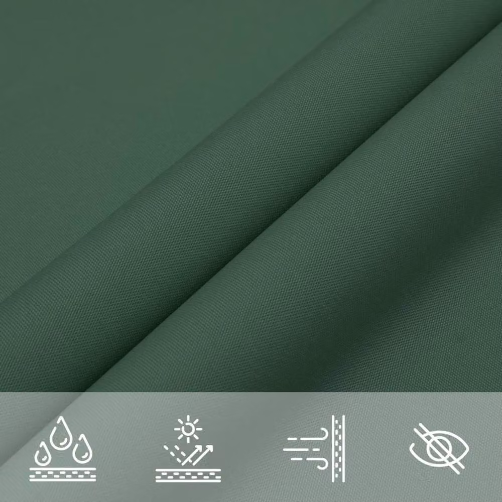 Berkfield Home Rectangular Oxford Fabric Sunshade Sail in Dark Green, W: 6 m, D: 5 m – 4