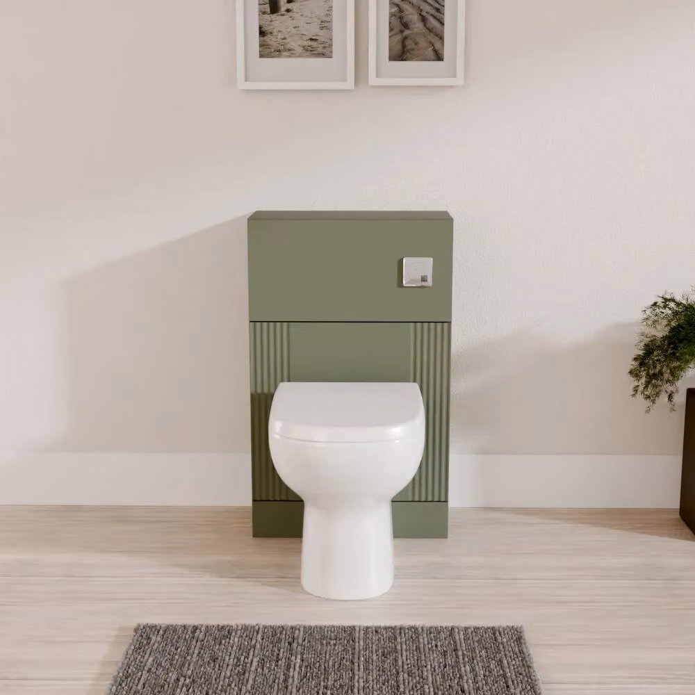 Balterley Retro Floor Standing Bathroom WC Toilet Unit in Satin Green, Width: 50 cm – 2