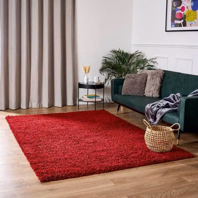 Bravich LTD Shaggy Area Rug in Red, W: 80 cm, L: 150 cm – 1