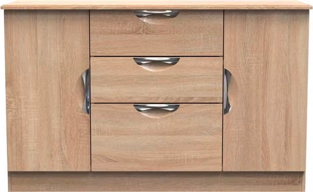 2 U Holborn Ready Assembled 2 Door 3 Drawer Sideboard in Light Oak – 1