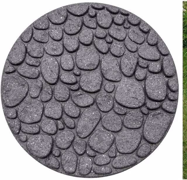 Primeur Grey Pebble Rubber Stepping Stone