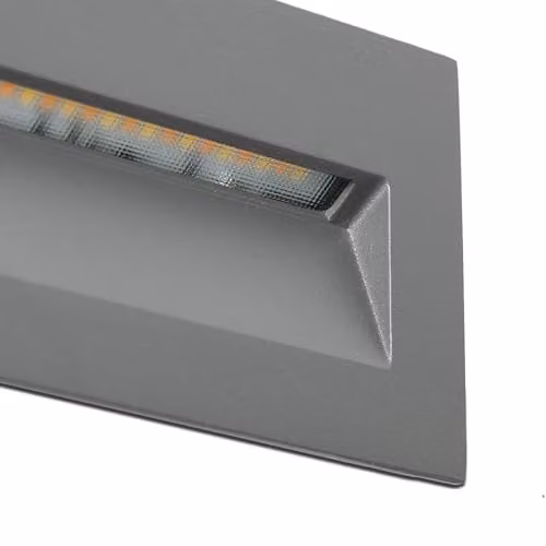 Netlighting Mani Outdoor Recessed Wall Lamp in Dark Grey with IP65 Rating and Adjustable CCT 2200K-4000K – 5