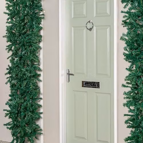 Samuel Alexander Green Double Door Flat Top Christmas Tree Arch, Height: 235 cm – 3