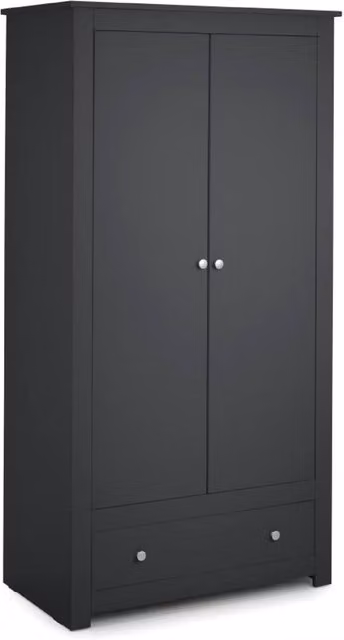 Cheshire Premium Hawthorne Wardrobe in Anthracite Grey with Hinged Doors and Drawers – 1