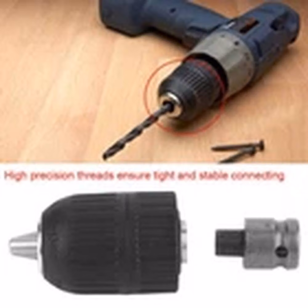 EONLION Black 1/2 inch SDS to 2-13mm Keyless Drill Chuck Adaptor – 2