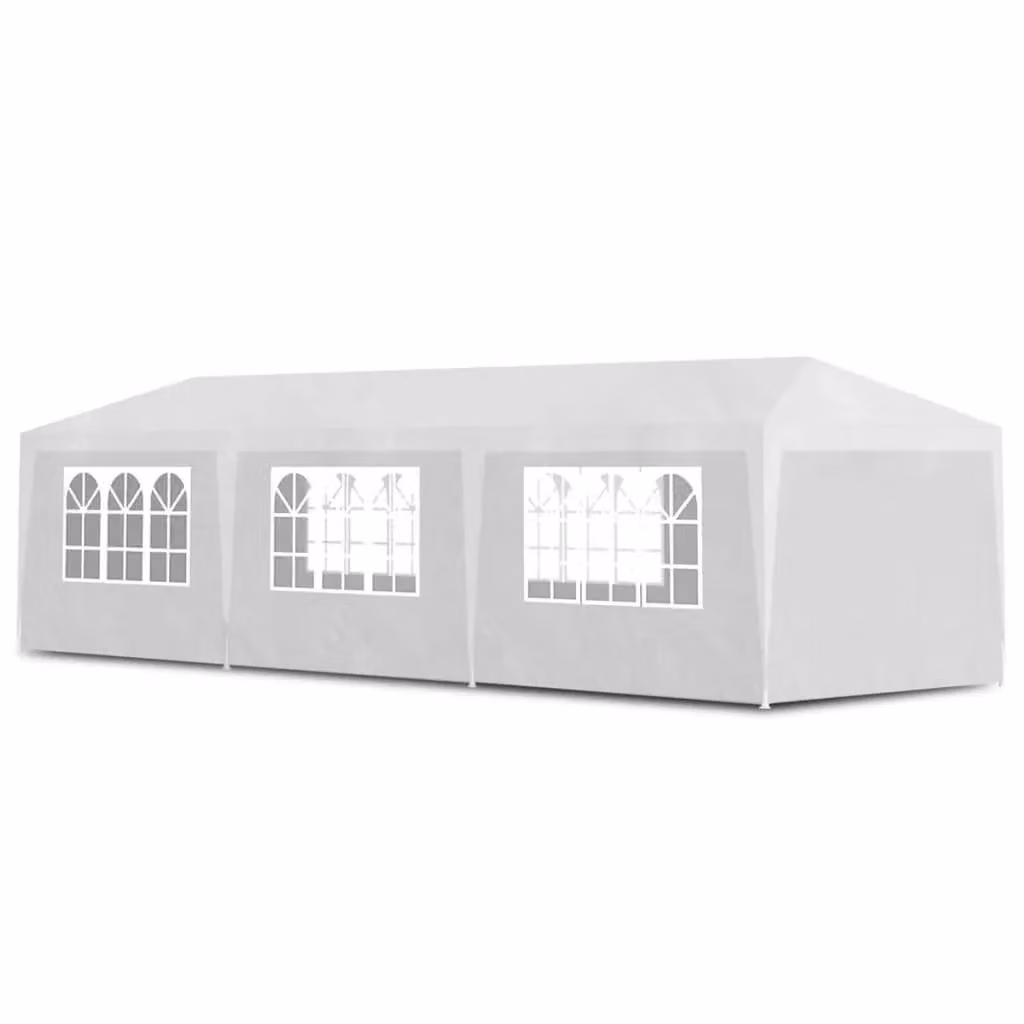 Berkfield Home Party Tent, White, W: 9 m, D: 3 m – 2