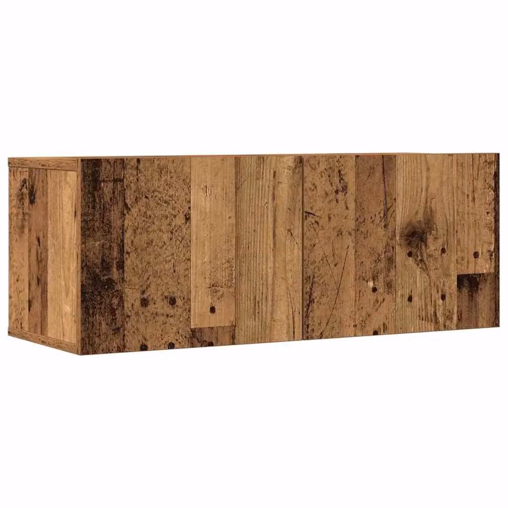 Berkfield Home 5 Piece Wall-mounted TV Cabinet Set in Brown Old Wood – 3