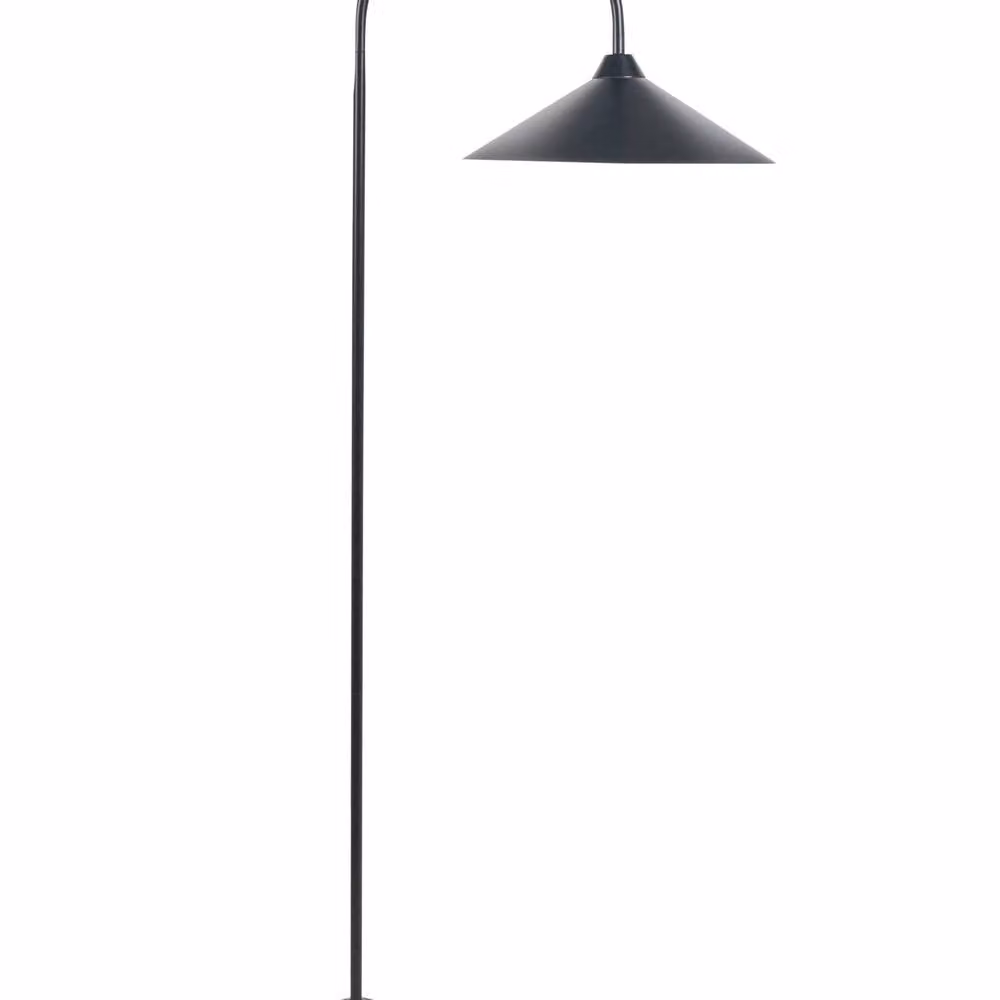 Wyld and Coco Arched Floor Lamp in Black Metal with Dimmable LED Cone Shade – 2