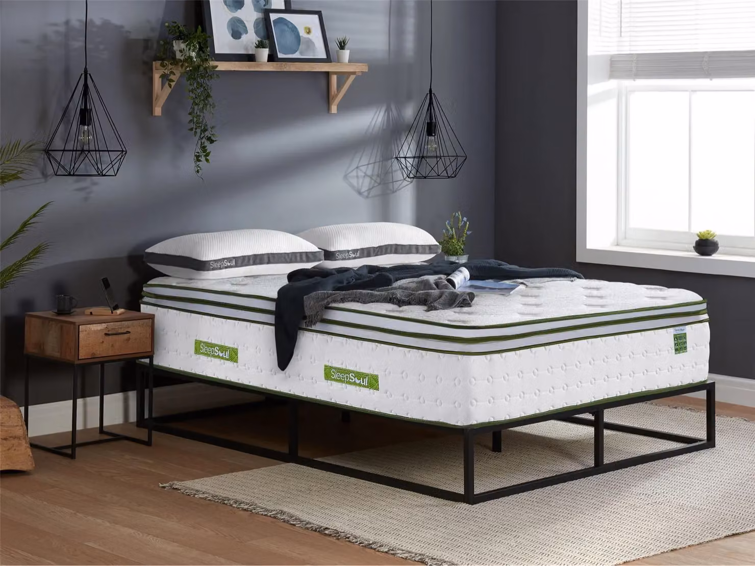 SleepSoul Hybrid Memory Foam Pocket Sprung Mattress in White, W/D/H: 140 x 200 x 38 cm – 3
