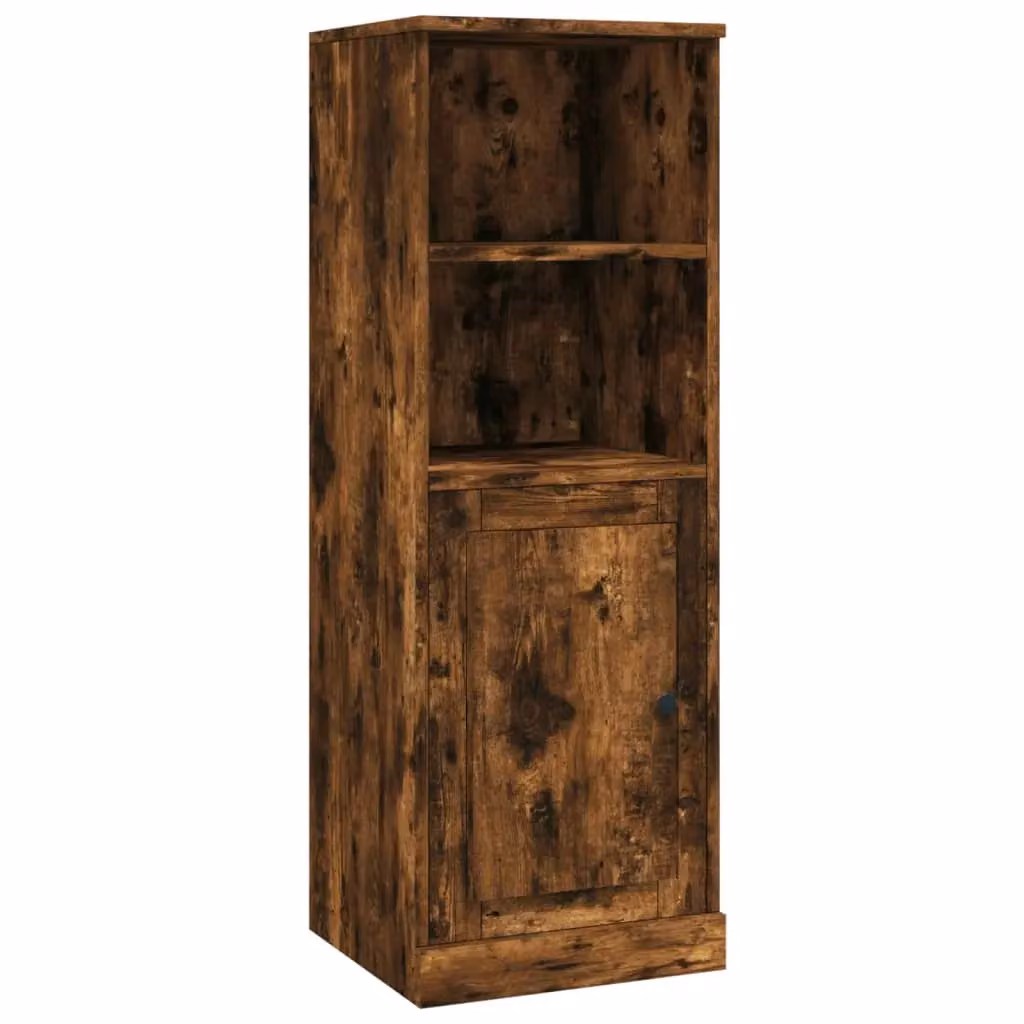 Berkfield Home Smoked Oak Highboard in Brown, W/D/H: 36 x 35.5 x 103.5 cm – 2