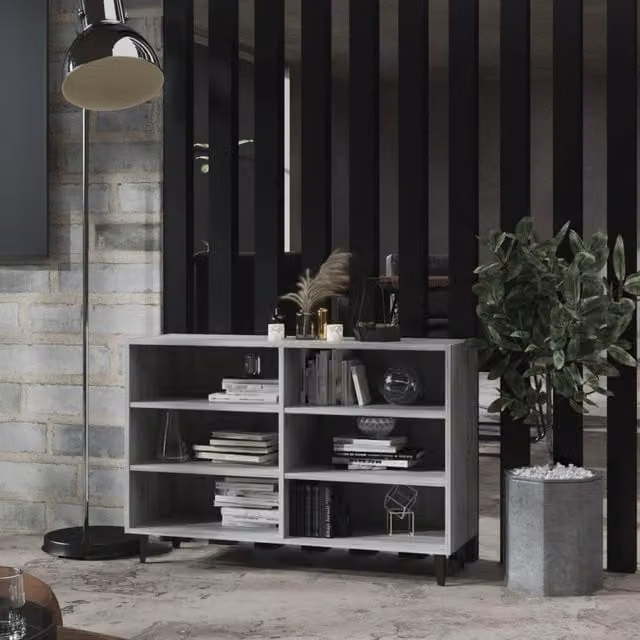 Berkfield Home Grey Sonoma Sideboard in Engineered Wood, W/D/H: 103.5 x 35 x 70 cm