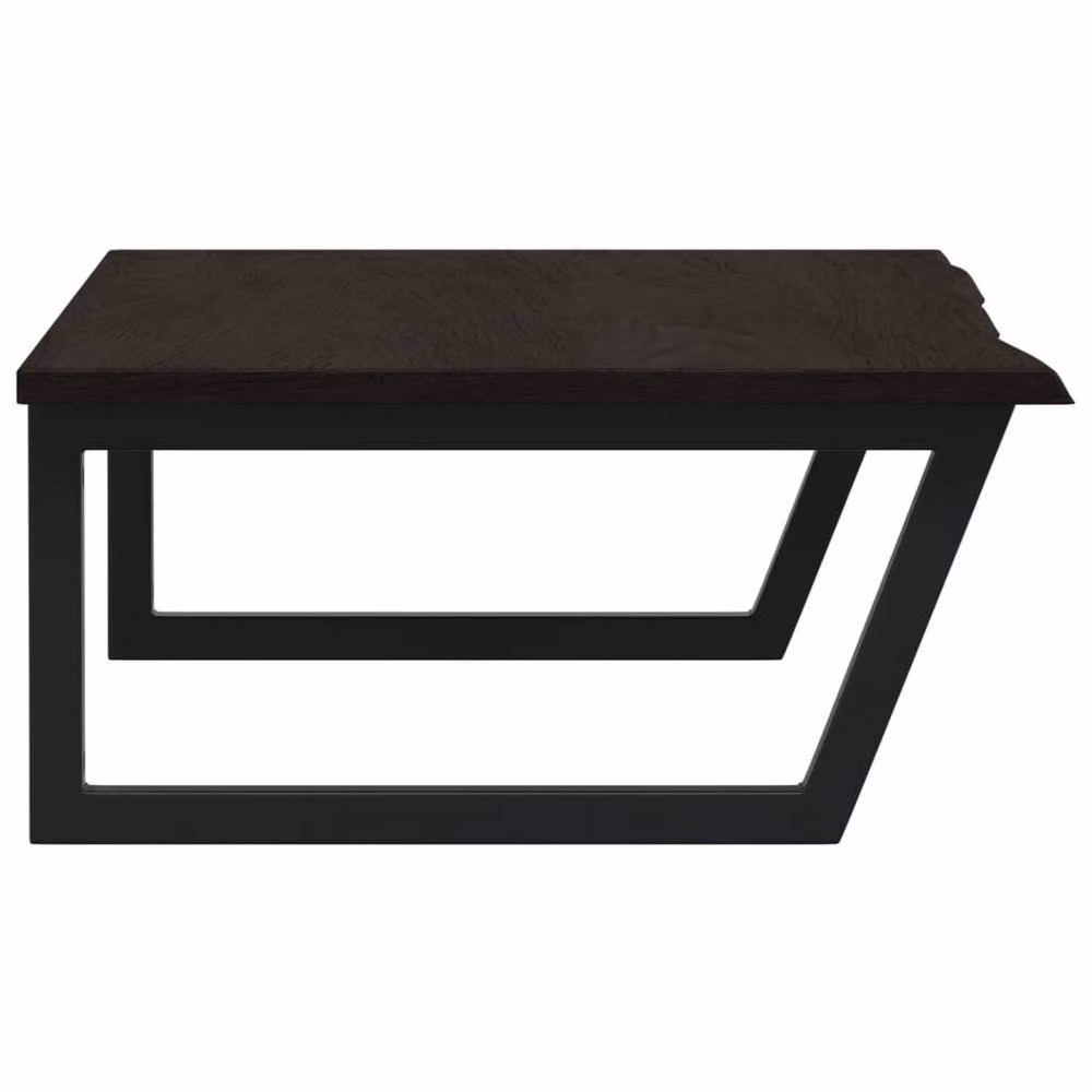 Berkfield Home Elegant Wall Mounted Industrial Basin Shelf in Brown Oak and Black Steel, W/D/H: 60 x 60 x 60 cm – 3