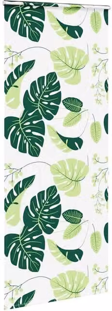 Berkfield Home Floral Shower Roller Blind with Cassette, White, W: 110 cm, H: 240 cm – 1