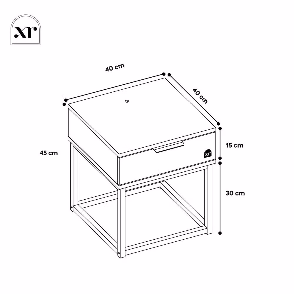 X Rocker Denver Bedside Table with Integrated LED App Control Lights in Light Oak – 6