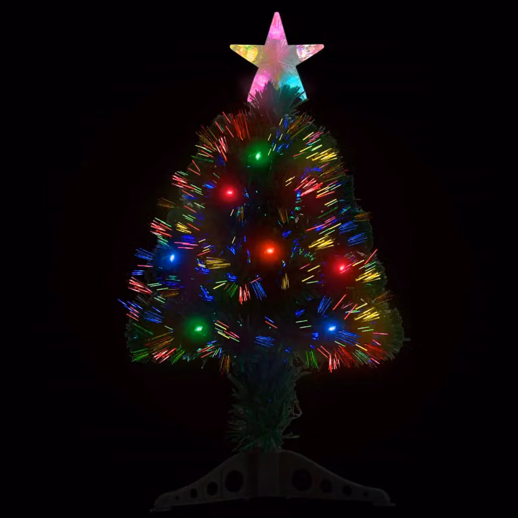 Berkfield Home Pre-lit Green Fibre Optic Tabletop Christmas Tree with Stand, Height: 64 cm – 2