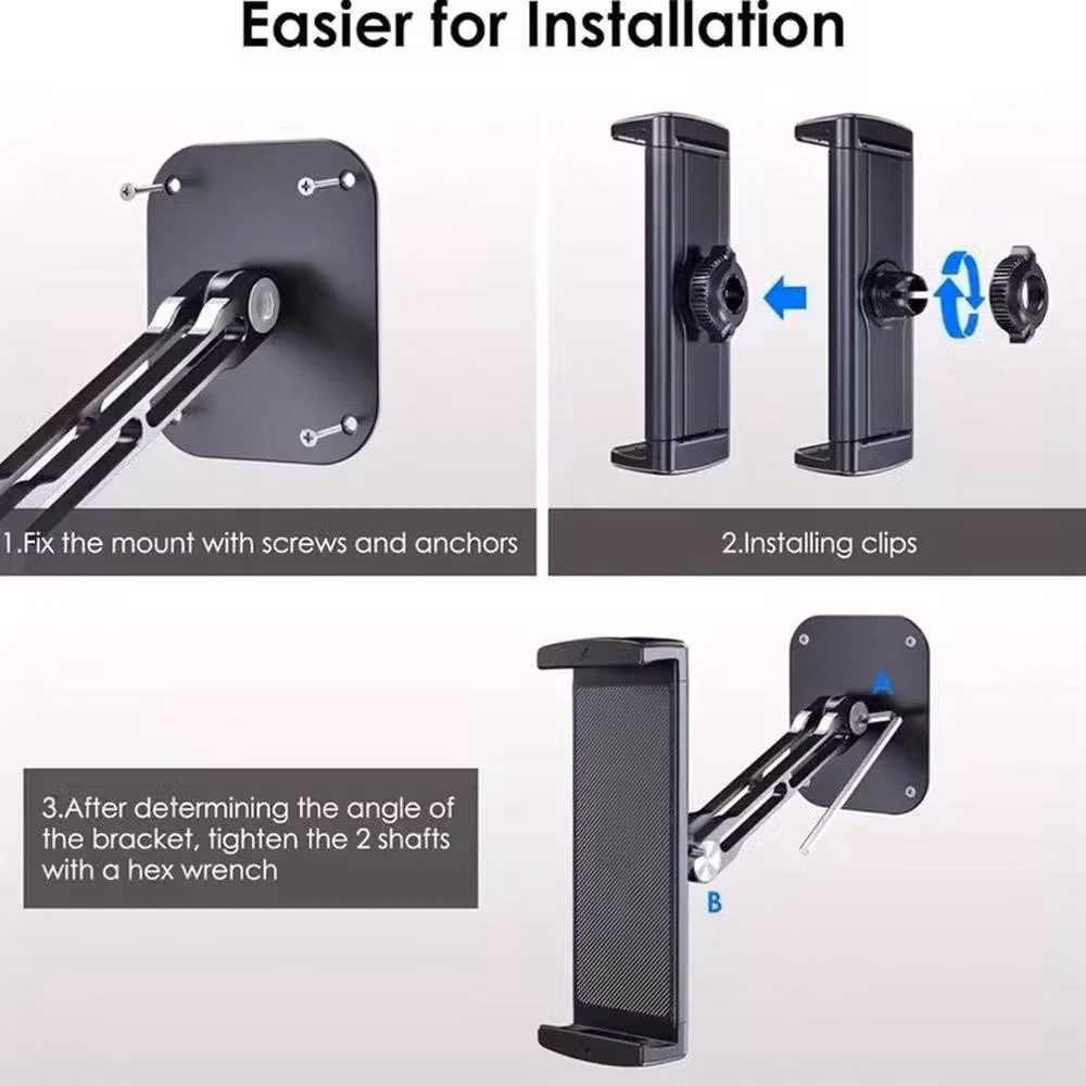 PAWNORA Tablet Wall Mount Holder in Black – 3