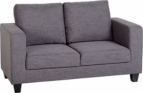 Seconique Tempo Two Seater Sofa in Grey Fabric – 1