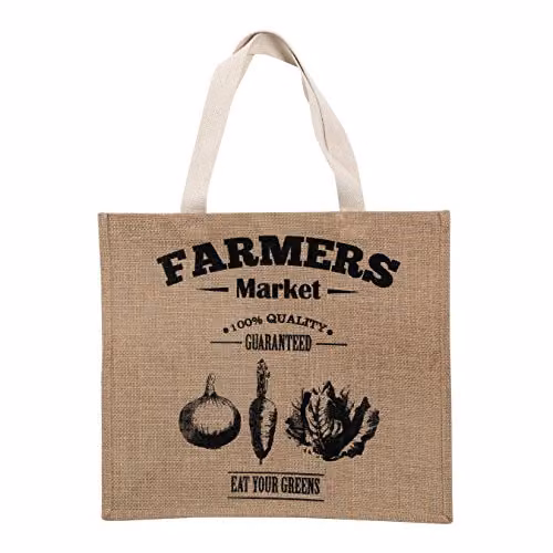 Orsina Farmers Market Shopping Bag in Brown, Beige or Black, W/D/H: 40 x 35 x 15 cm