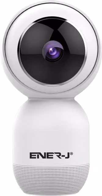 ENERJs Smart WiFi Indoor IP Camera with Auto Tracker, White