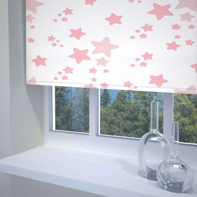 Terrys Twinkle Twinkle Pink Star Pattern Blackout Roller Blind for Children