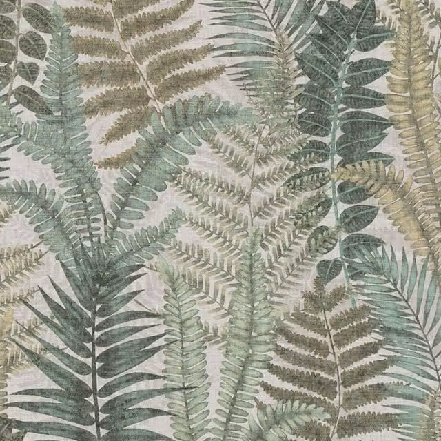 A.S. Création Famous Garden Fern Botanical Floral Textured Vinyl Wallpaper in Beige and Green, W: 53 cm, H: 10 m